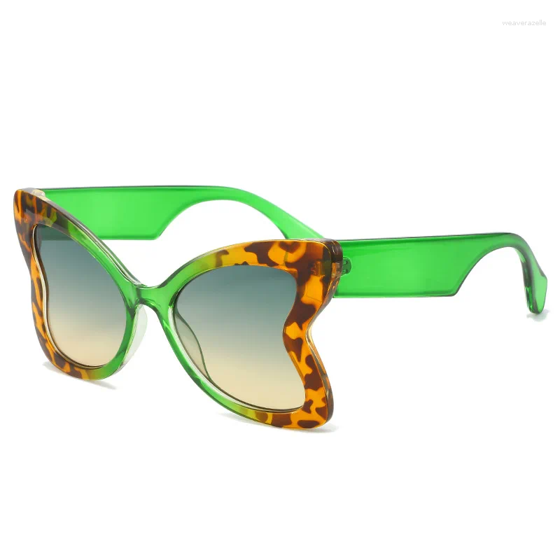 Lunettes de soleil surdimensionnées papillon femmes mode dégradé couleur nuances UV400 extérieur coloré lunettes de soleil hommes lunettes