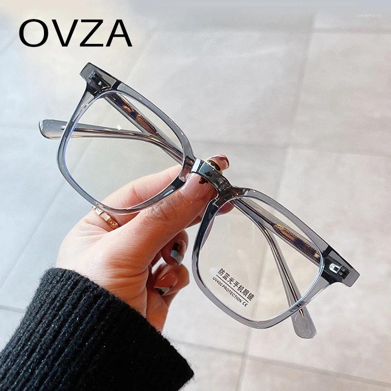 Sunglasses OVZA Fashion TR90 Optical Frame Eyeglasses Women Anti-Fatigue Computer Glasses Mens Rectangle Anti Blue Ray High Quality S4090