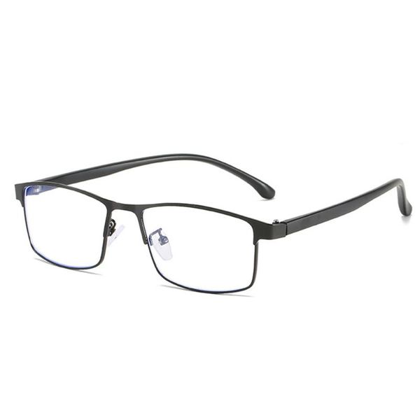 Lunettes de soleil Paires de haute qualité Alliage Full Rim Simplicité Plaquettes de nez en silicone Confortables Hommes d'affaires Lunettes de lecture 0,75 1 1,5 2 à 4Sunglas