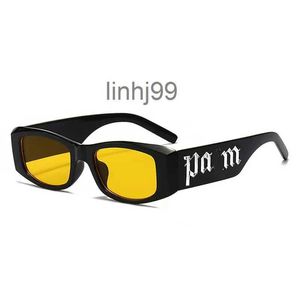 Lunettes de soleil Palmangel Small Frame Lettre blanche Femmes Designer Street Photo Concave StylesGVXW