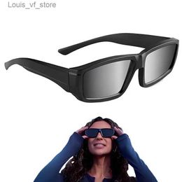 Lunettes de soleil Masques de fête Lunettes de soleil portables avec effet bloquant les UV adaptées aux adultes et enfants éclipses noires lunettes de soleil d'extérieur H240316