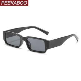 Lunettes de soleil Peekaboo lunettes de soleil rectangulaires noires pour femmes couleur bonbon lunettes de mode pour ladeis vert rose 2022 livraison directe à la mode uv400 G230225