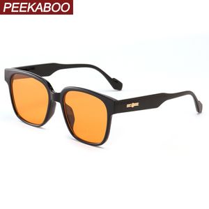 Zonnebril Kiekeboe mannen oranje zonnebril vrouwen vierkante koreaanse stijl dames zonnebril uv400 mannelijke gradiënt lens mode accessoires 230707