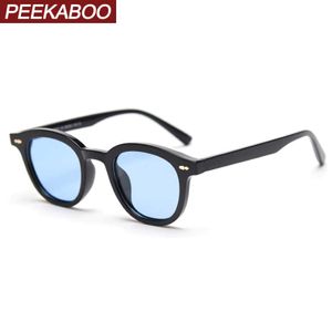 Lunettes de soleil Peekaboo TR90 Lunettes de soleil Men de soleil Polaris Couny Color Fashion Tint Tinded Sun Glasses Fomen Korean Style UV400 jaune bleu vert 285h