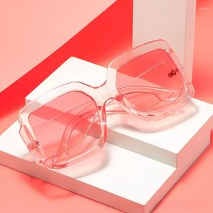 Zonnebril Persoonlijk Modetrend Groot frame Dames Snoep Kleur Reizen Designer Luxe met zonnebril UV400