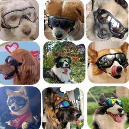 Gafas de sol para mascotas, gafas de protección para los ojos para perros, dos bandas elásticas que son a prueba de salpicaduras, arena, sol y las hacen más duraderas