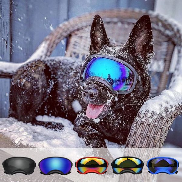 Lunettes de soleil verres de chiens de compagnie pour UV Protection UV Lunettes de soleil Skier extérieur Ski antifogles Lunes tactiques de chien militaire