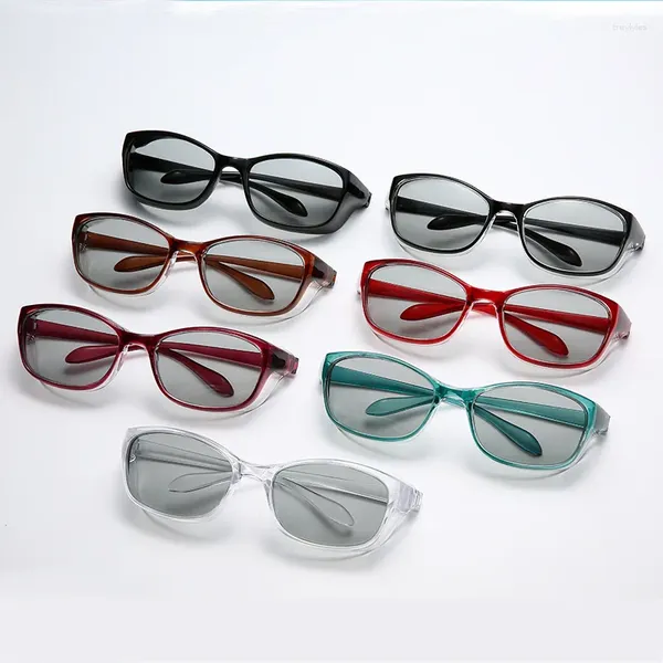 Gafas de sol Pocrómica al aire libre Color sensible al exterior Cambio de gafas ovales uv400 a prueba de viento gris para hombres