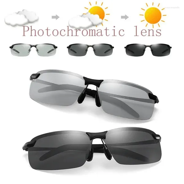 Gafas de sol polarizadas pocromáticas para hombres, gafas de sol clásicas para conductores, gafas Vintage para pescar, lentes decoloradas UV400