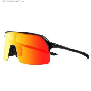 Zonnebrillen polarisatie 4-lens heren fietsglazen MTB Road Sunglasses Sport Running Fishing Goggles 2024 Fashionable Q240425
