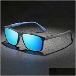 Lunettes de soleil polarisées bleu hommes noir rouge lunettes de soleil tendances 2021 mode livraison directe accessoires Dhlpg