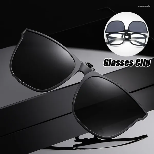 Gafas de sol Clip polarizados en hombres Pocromic Car Driver gafas Gafas de visión nocturna Anti resplandor al aire libre UV400 Sun anteo