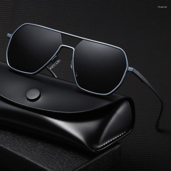 Lunettes de soleil polarisées jour et nuit lunettes de conduite à double usage à changement de couleur Uv400 Classic Designer Retro pour hommes