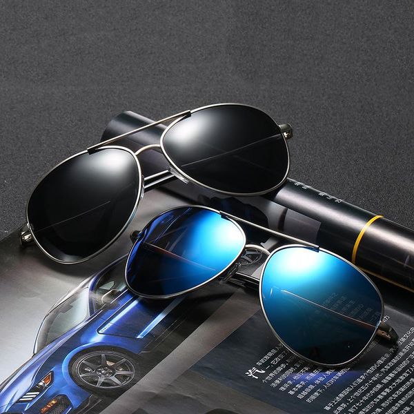 Gafas de sol polarizadas para hombre Polit Driving Retro Male Aviation Gafas de sol para marco de metal Gafas UV400SunglassesSunglasses