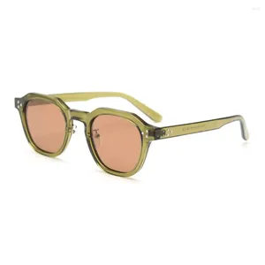 Zonnebrillen gepolariseerde zonnebril voor vrouwen heren TR90 vierkante polygon vintage met dik frame -ontwerp retro -brillen brillen