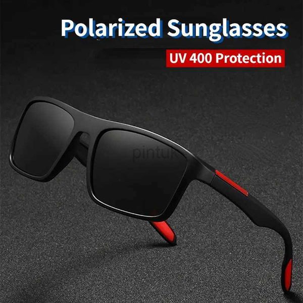 Gafas de sol Gafas de sol polarizadas Hombres Mujeres Vintage Vintage Sun Glasses Diseñador de marca Masculino Masino Color Sombras de lente Sombrios UV400 240412