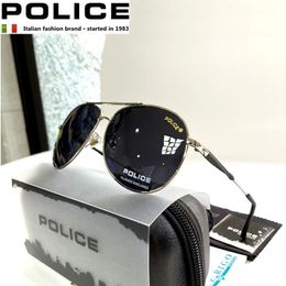 Zonnebrillen Police Merk Zonnebrillen voor Mannen Pilot Gepolariseerde Lenzen Zon Glas Uv400 Outdoor Heren Bril Des Lunettes De Soleil 178