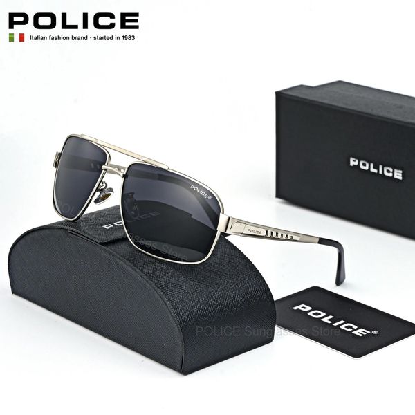 Gafas de sol de marca policial Uv400, gafas de sol a la moda para hombre, gafas polarizadas de diseño de marca, gafas de conducción antideslumbrantes para hombre