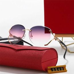 Lunettes De soleil populaires lunettes De soleil De style sans cadre coupe Super A-level avec designer vintage femme et homme Oculos De Sol