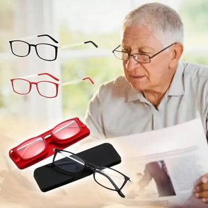 zonnebril draagbare anti-blauw licht presbyopie lenzenvloeistof mobiele telefoon frame ultradunne leesbril hoogwaardig voor oudere mensen
