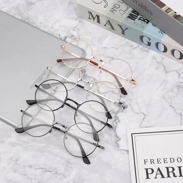 Lunettes de soleil Portable Fashion Eye Wear Ultra Light Round Round Spring Hinge Reading Lunes 1,00- 4.0 DIOPTER EVOSSES