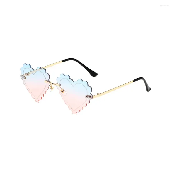 Gafas de sol portátiles en forma de corazón, gafas de sol para exteriores, senderismo, Camping, disfraz, Cosplay, gafas de sol, gafas de fiesta, regalo