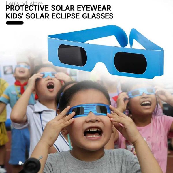Gafas de sol Linternas portátiles Sombra de seguridad para niños mirando directamente gafas de observación de eclipse solar de papel para niños H240316