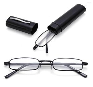 Lunettes de soleil Lunettes de lecture légères portables avec boîtier de tube Anti Blue Light pour hommes Mini Mini Eyeglasse 5684996