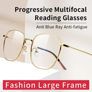 Zonnebrillen progressieve leesbril vrouwen duurzaam blauw licht blokkerende lens anti eyrain/uv intelligente multifocale lenzen