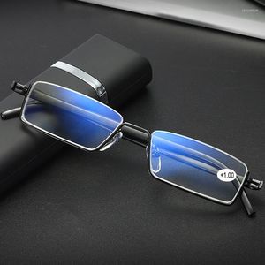 Lunettes de soleil portables lunettes de lecture lumière bleue bloquant Flexible ultra-léger presbyte homme femmes lunettes d'ordinateur avec étui mode