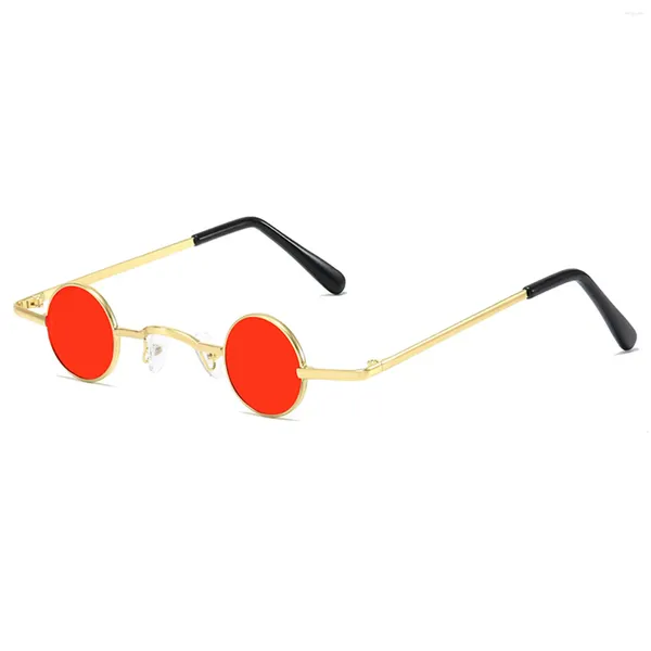 Lunettes de soleil Punk rondes rétro, petite monture, repose-nez en silicone souple pour résister aux rayons ultraviolets