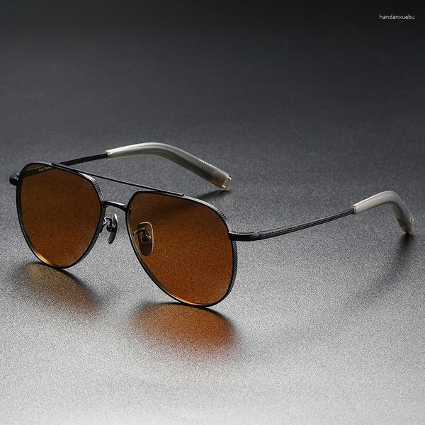 Gafas De Sol De Titanio Puro Combinadas Con Cambio De Color Y Resistente A Los Rayos UV Conducción Visión Nocturna Deportes Sapo