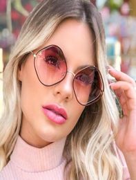 Lunettes de soleil QPECLOU 2021 Vintage Small Rhombus Femmes Brand Designer Retro Metal Gradient Sun Verres Men Feminino16313151