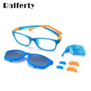 Lunettes de soleil Ralferty 2 en 1 enfants lunettes de soleil polarisées clips sur lunettes enfant 0 dioptrie prescription optique myopie lunettes cadre lunettes chaîne 230701