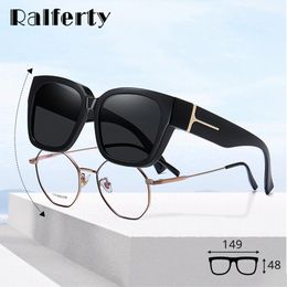 Lunettes de soleil Ralferty Oversize Overlay Polarized UV400 Anti UVA UVB TR90 Poids léger Peut couvrir sur les lunettes Driver Shade 230519