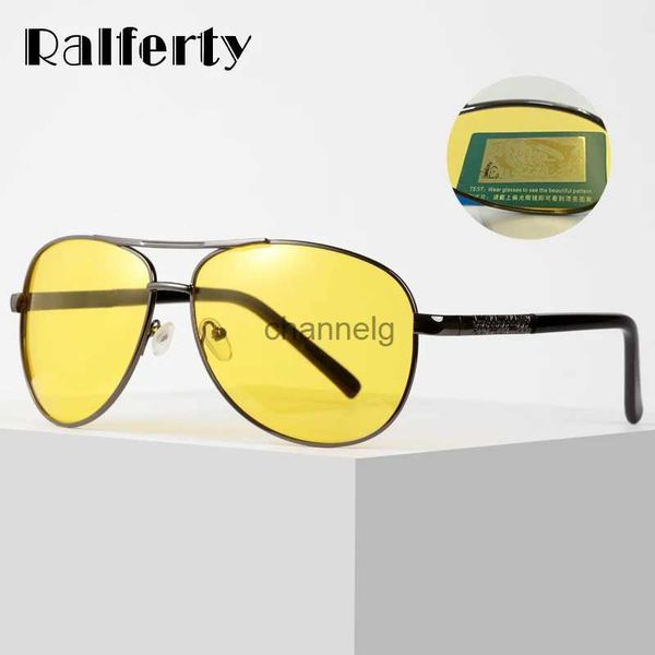 Gafas de sol Ralferty Gafas de sol polarizadas amarillas Hombres Mujeres Gafas de visión nocturna Gafas de conducción Conductor Aviación Gafas de sol Polaroid UV400 YQ231127