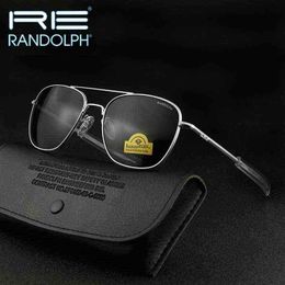 Lunettes de soleil Randolph Re Men Woman Brand Designer de marque vintage American Army Military Sun Glasse Aviation Gafas de Sol Hombre H220419207E
