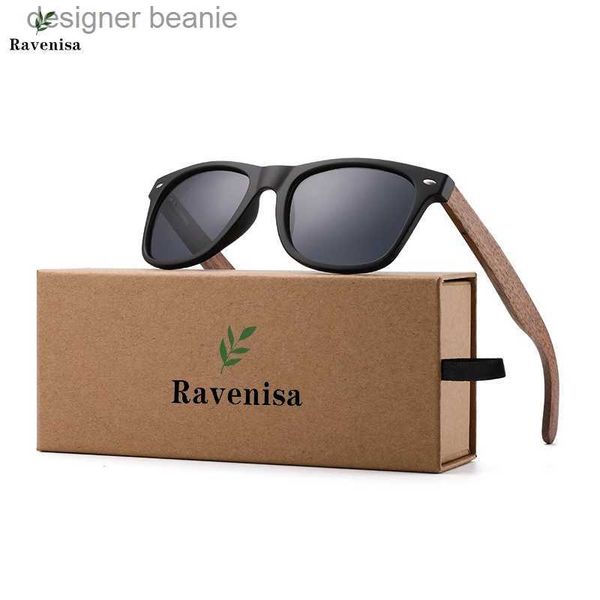 Gafas de sol Ravenisa Diseñador de la marca Madera de nogal Espejo para hombre Gafas de sol Accesorios para gafas Gafas de sol para mujer gafas oculos de solL231107