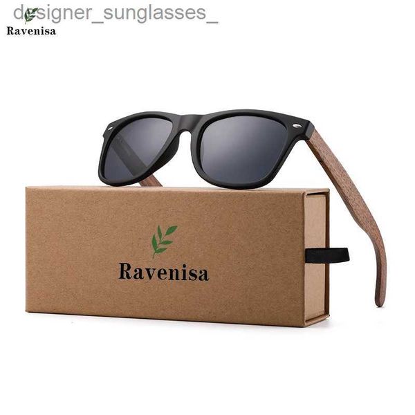 Gafas de sol Ravenisa Diseñador de la marca Madera de nogal Espejo para hombre Gafas de sol Accesorios para gafas Gafas de sol para mujer gafas oculos de solL231114