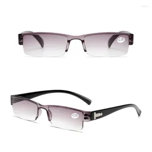 Zonnebril leesbril mode mannen dames duidelijke lens vintage half frame presbyopic bril eyewear 1.0 2.0 3.0 4.0 harslenzen