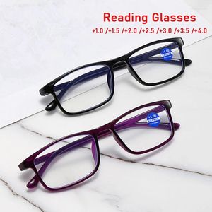 Zonnebril leesbril voor mannen vrouwen retro klein frame anti blauw licht blokkerende presbyopische brillen diopter -bril 1.0 1.5 2.0 2.5