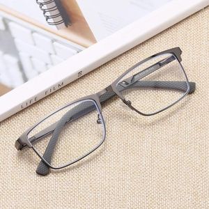 Lunettes de soleil lunettes de lecture hommes printemps jambe lentille métal cadre lunettes Anti lumière bleue presbytie degré 1.0 à 4.0 Gafas