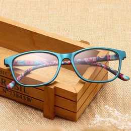 Lunettes de soleil Lunettes de lecture Men Femmes Square Durable Chireurs Flexible Spring Hinge Clear View Bragnification Force 1.0 à 4.0