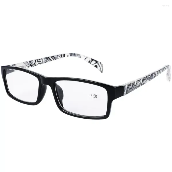 Lunettes de soleil Lunettes de lecture charnière Spring Cadre rectangulaire Hommes et femmes HD Reader Eyeglass Diopter 0-600