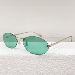 Zonnebril Real F Aan Beide Zijden Randloze FF Vrouwen Ovale Puur Titanium Bril Optische Uv400 FE Stijlvolle Brillen