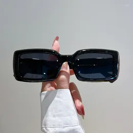 Gafas de sol rectangulares para mujer, gafas de sol de lujo de diseñador, gafas clásicas para mujer, gafas UV400 para vacaciones al aire libre