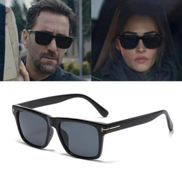 Gafas de sol rectangulares para mujer, gafas de sol para hombre, gafas de sol cuadradas Retro negras, decoración de alta calidad, gafas de sol UV400