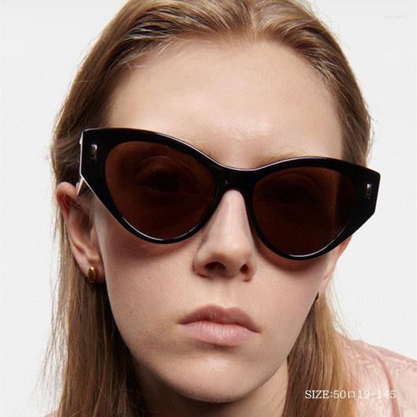 Lunettes de soleil rétro œil de chat, mode polyvalente, vitrine de réseau, lunettes UV400