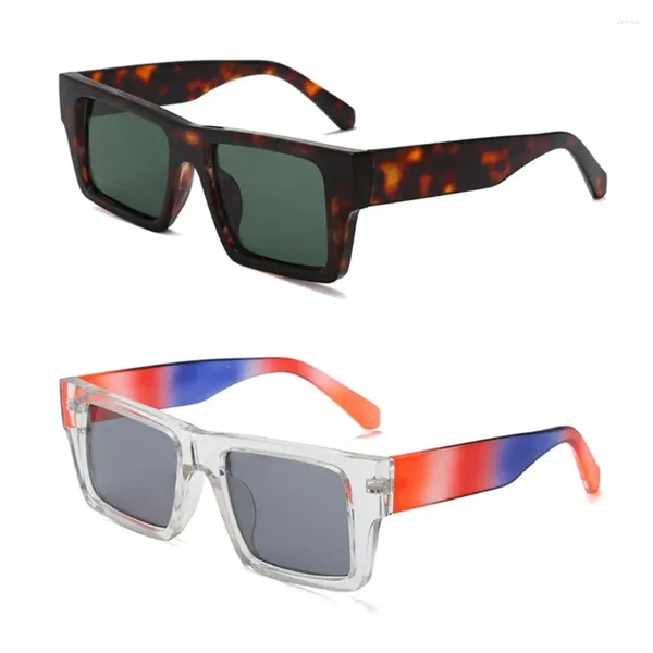 Lunettes de soleil Retro Eapes de tournage Street Shoting Sun Glasses Square Colorful Frame Shades