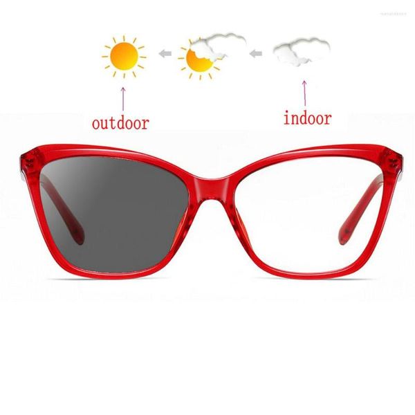 Gafas de sol Retro Moda Ultraligero Mujeres Hombres Gafas de lectura rojas Marco completo Óptico Pocromático Lente transparente Presbicia Anteojos 2023 NX